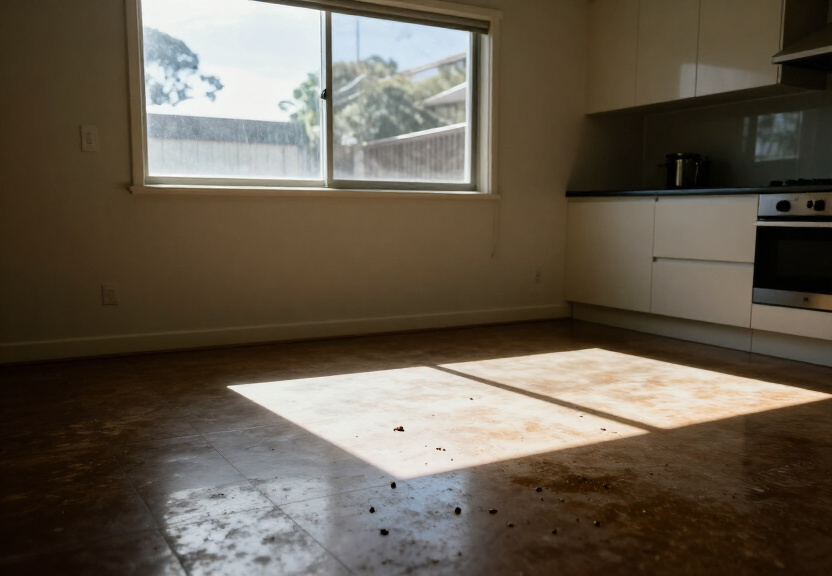 Cockroach infestation in a Riverstone kitchen before treatment